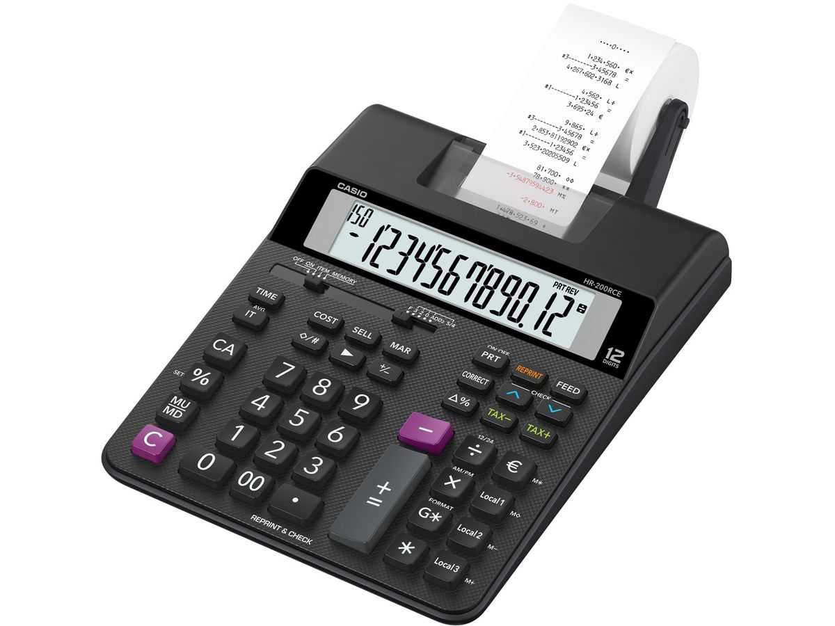 CASIO Calculator HR-200RCE (4971850099710)