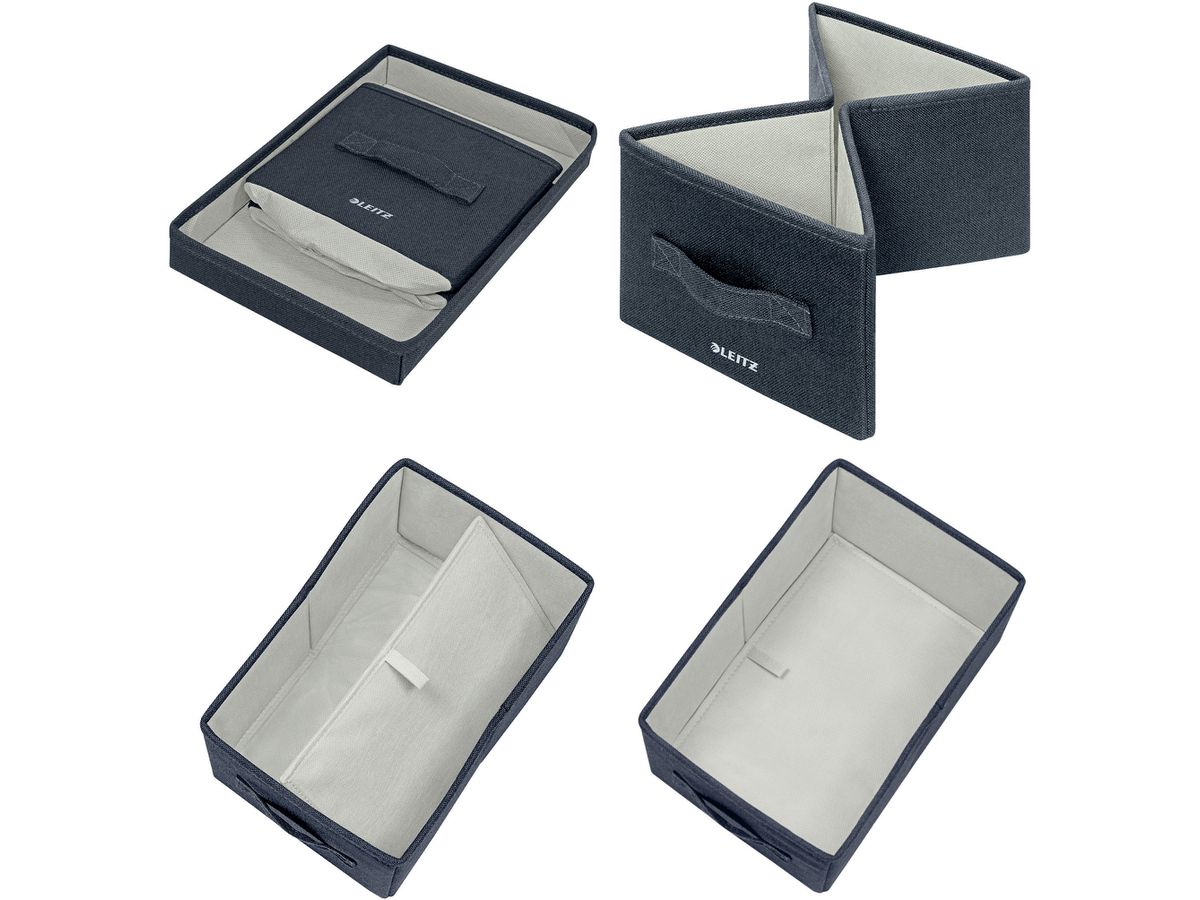 LEITZ Box di stoccaggio coperchio 6146-00-89 vell. grigio 2pz 19x16x28.5cm (4002432134939)