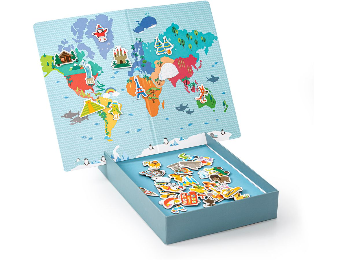 APLI KIDS Gioco magnetico del mondo 16494 40 pezzi (8410782164944)