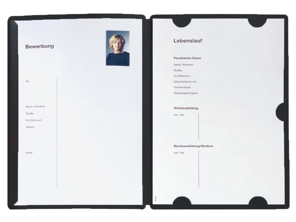 PAGNA Bewerbungsmappe Select A4 22002-04 schwarz 3-teilig (4013951000803)