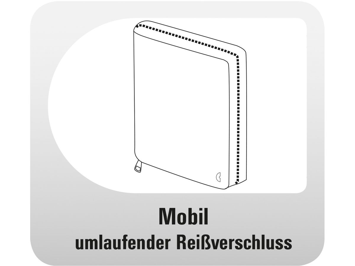 CHRONOPLAN Class. anneaux Mob.Einst. 50163Z.26 Simili-cuir noir A5 (4004182501634)