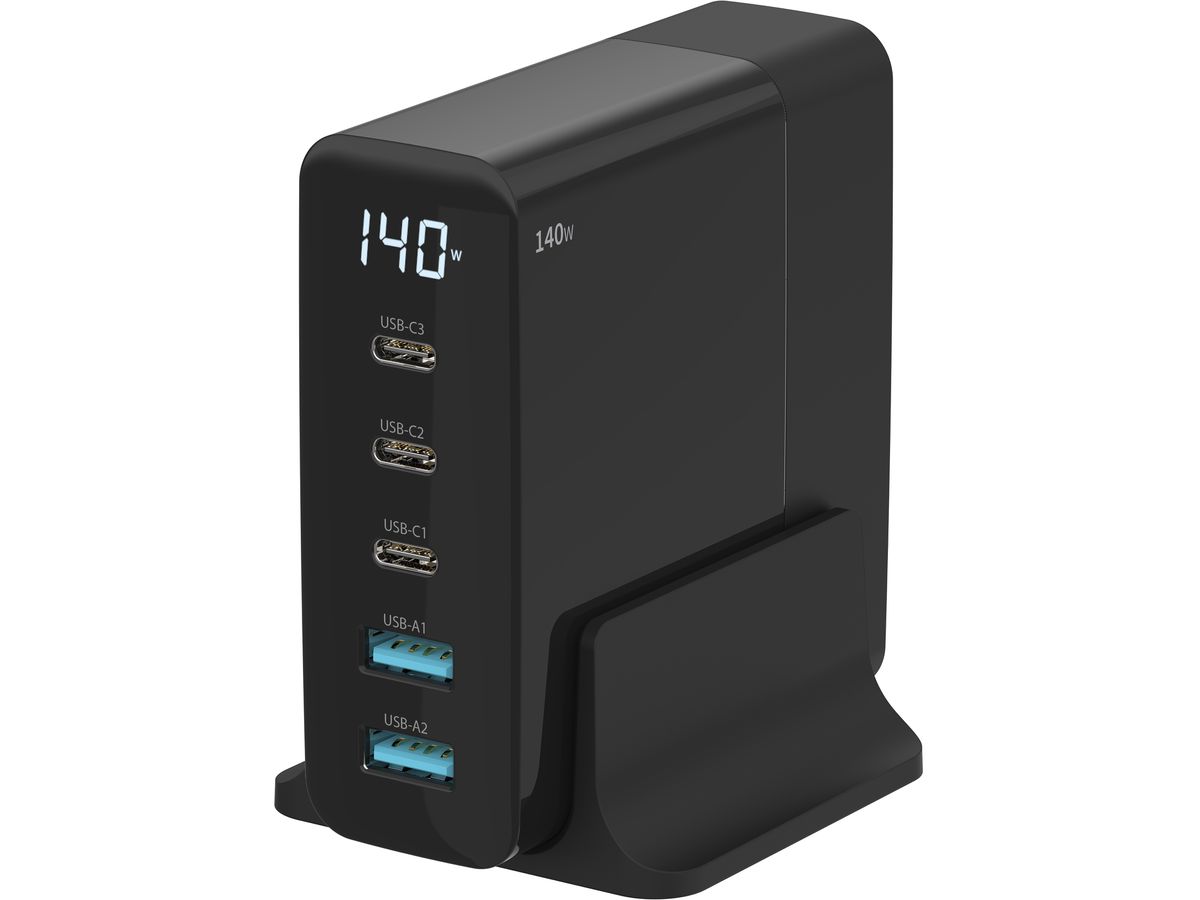 SITECOM 140W PD Desktop Charger CH-1004 with LED display (8716502032020)