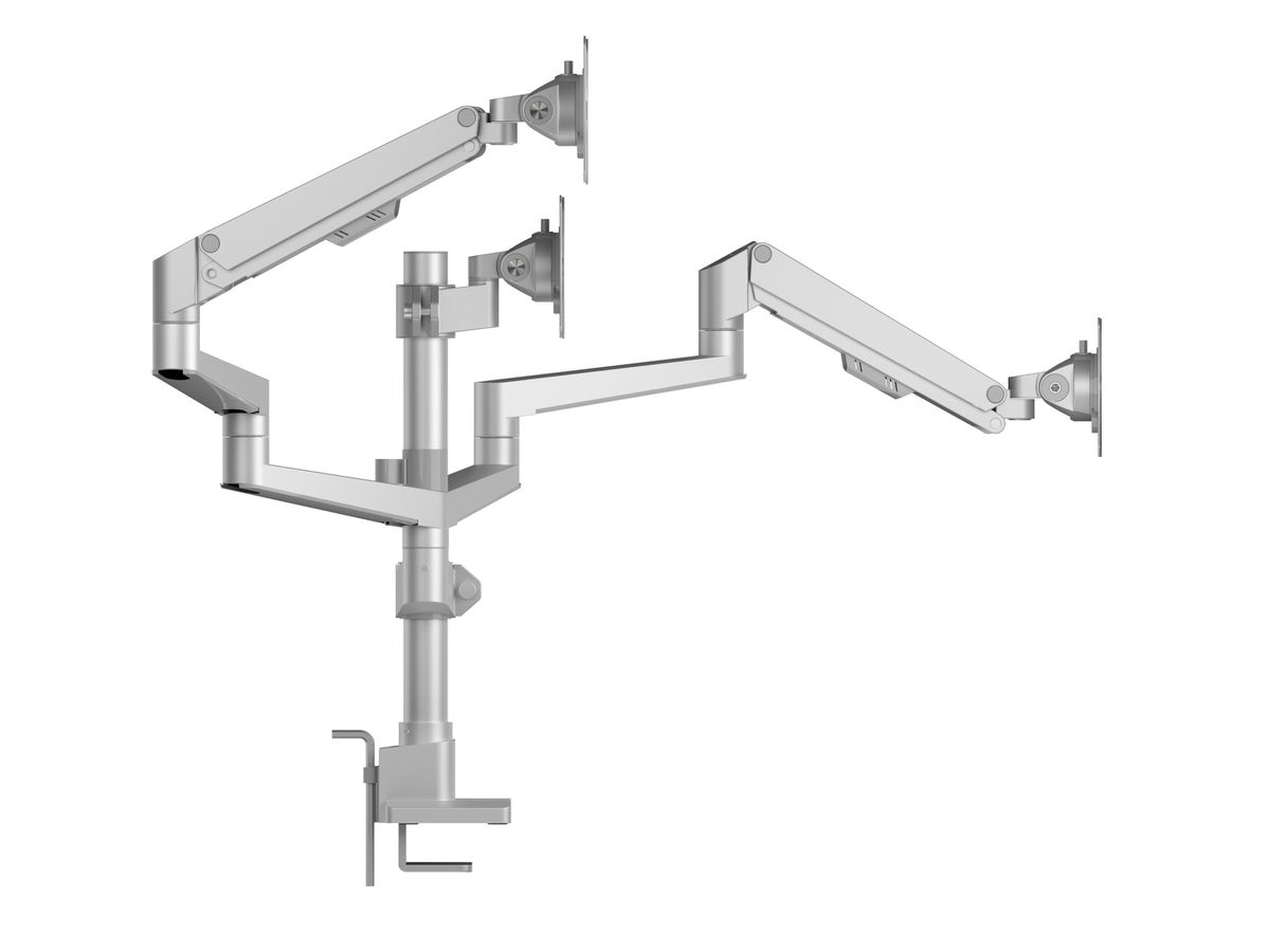 ICY BOX Triple Monitor Stand IB-MS525-T 17-30 inch 1-7kg silver grey (4250078174196)