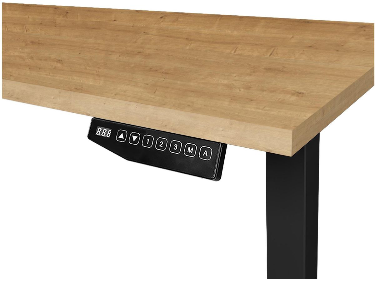 CONTINI Table de bureau 180x80cm 108176 chêne/noir, ET225E (9470108176005)
