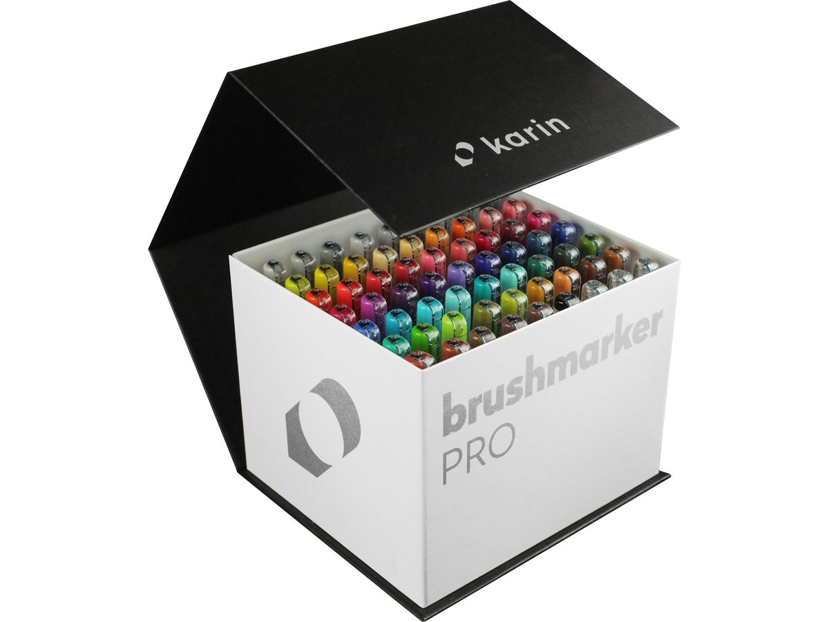 KARIN Brush Marker PRO 27C7 Mega Box 60 couleurs (5904446025663)