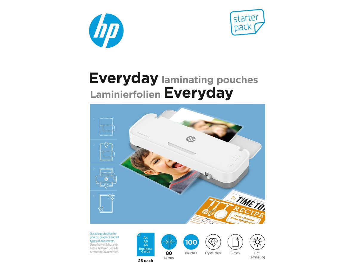 HP Laminiertaschen 9158 Everyday, Starter Set, 80My (4030152091584)