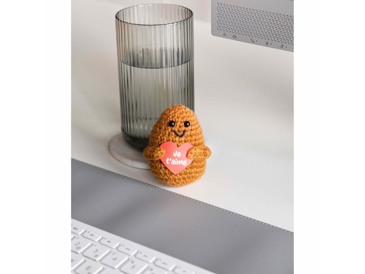 I AM CREATIVE Positive Potato Je t'aime 8cm 1000-1461 braun (7611983263578)