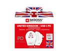 SKROSS Country Travel Adapter 1.500291 World to UK USB C20PD (7640166327424)