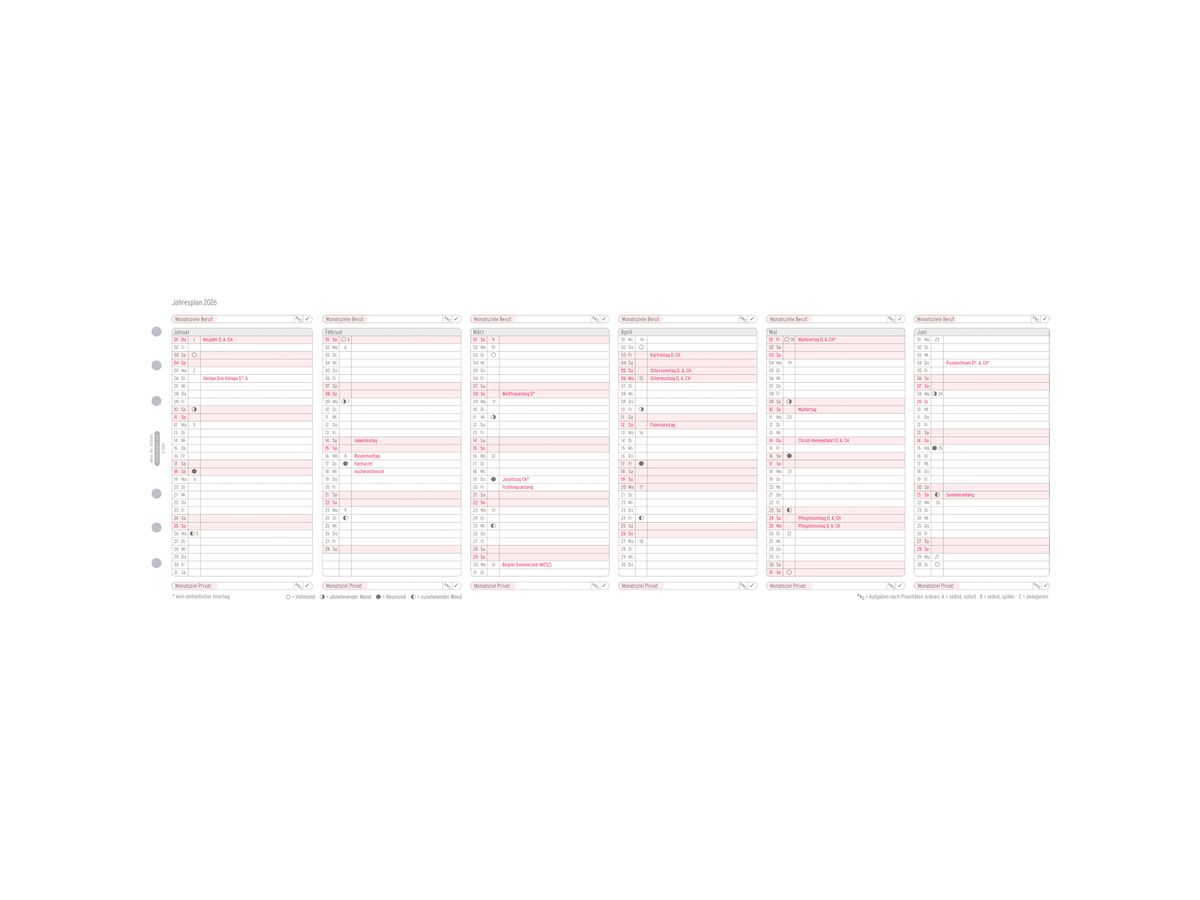 CHRONOPLAN Jahresplaner 2026 50506Z.26 6M/1S Midi (4004182088203)
