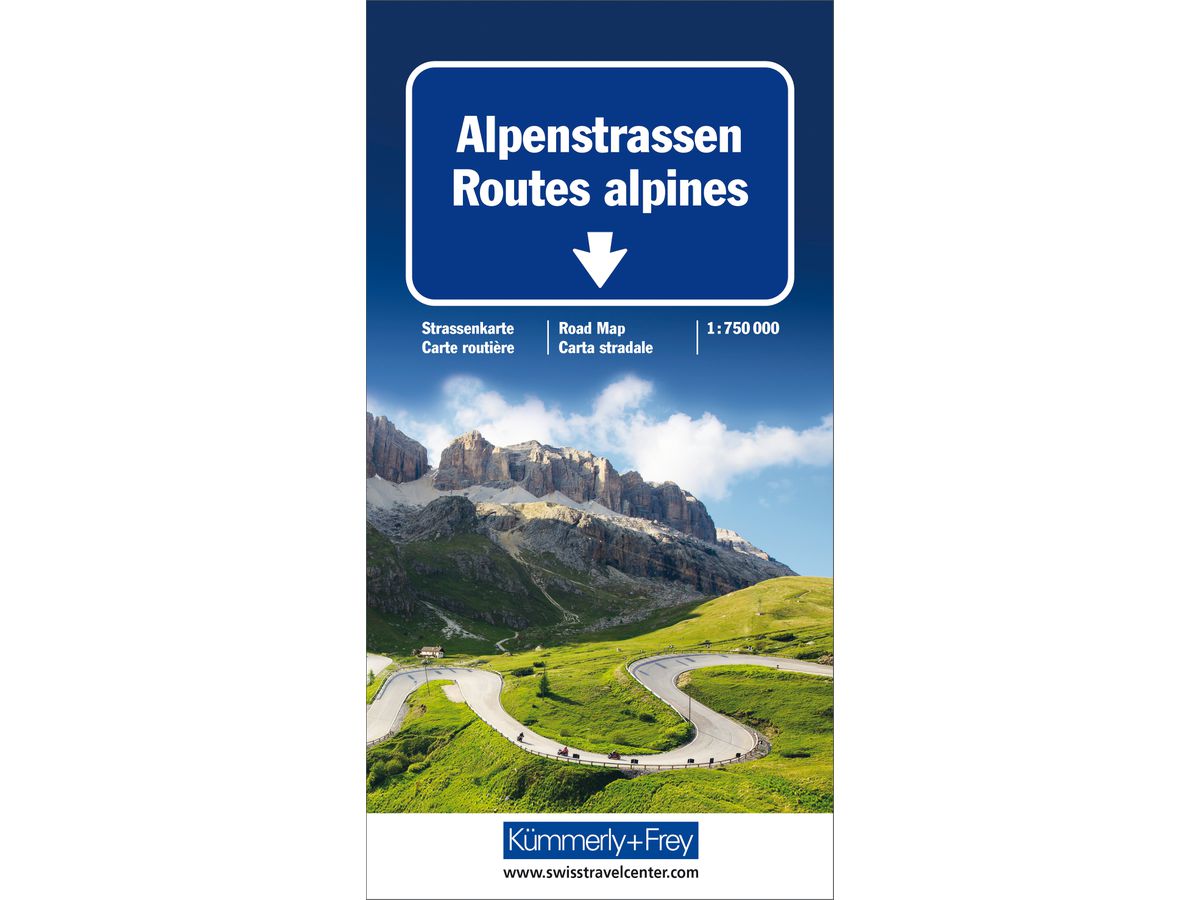 KÜMMERLY+FREY Carte routière 325901805 Alpenstrassen (CH/A) 1:750'000 (9783259018057)