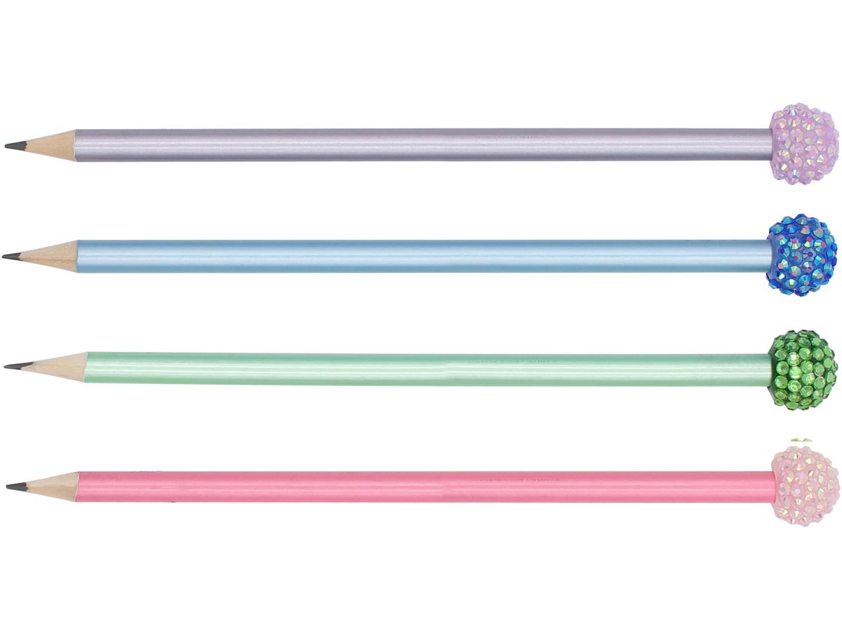 ROOST Bleistift Glitter Ball TSKY-P06 farbig assortiert (7613058036162)
