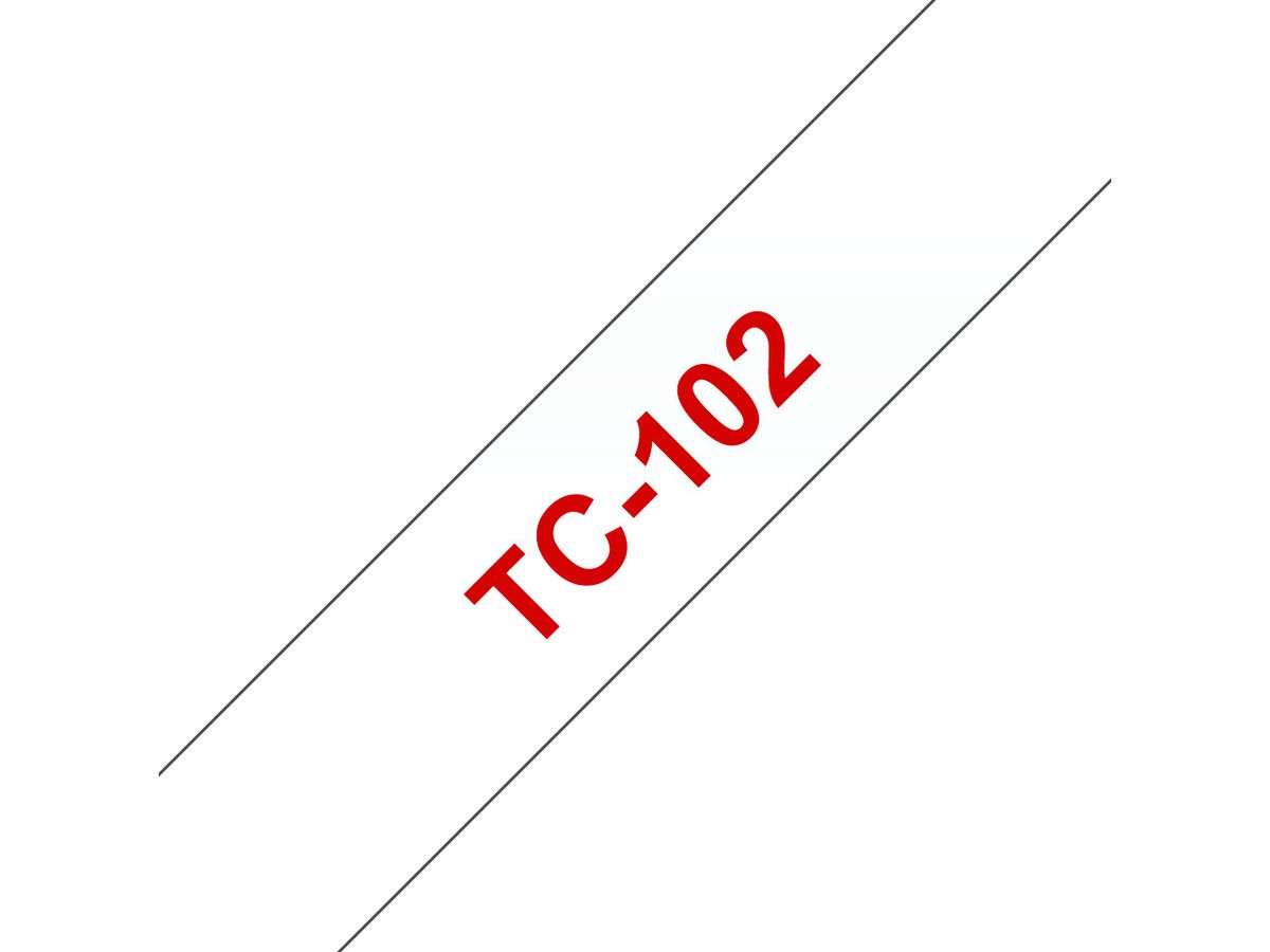PTOUCH Nastro, plastific.rosso/chiaro TC-102 PT-3000 12 mm (4977766050494)