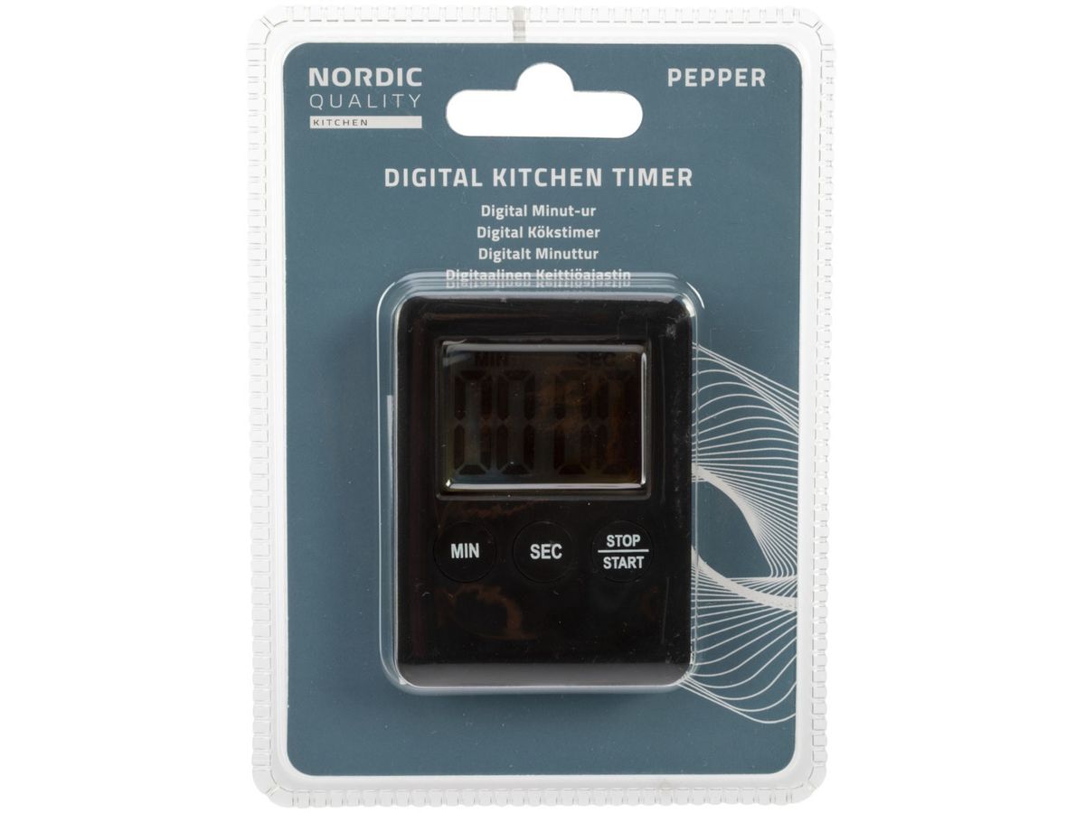 NORDIC Q Pepper Kitchen Timer 352426 Digital (5706470061095)