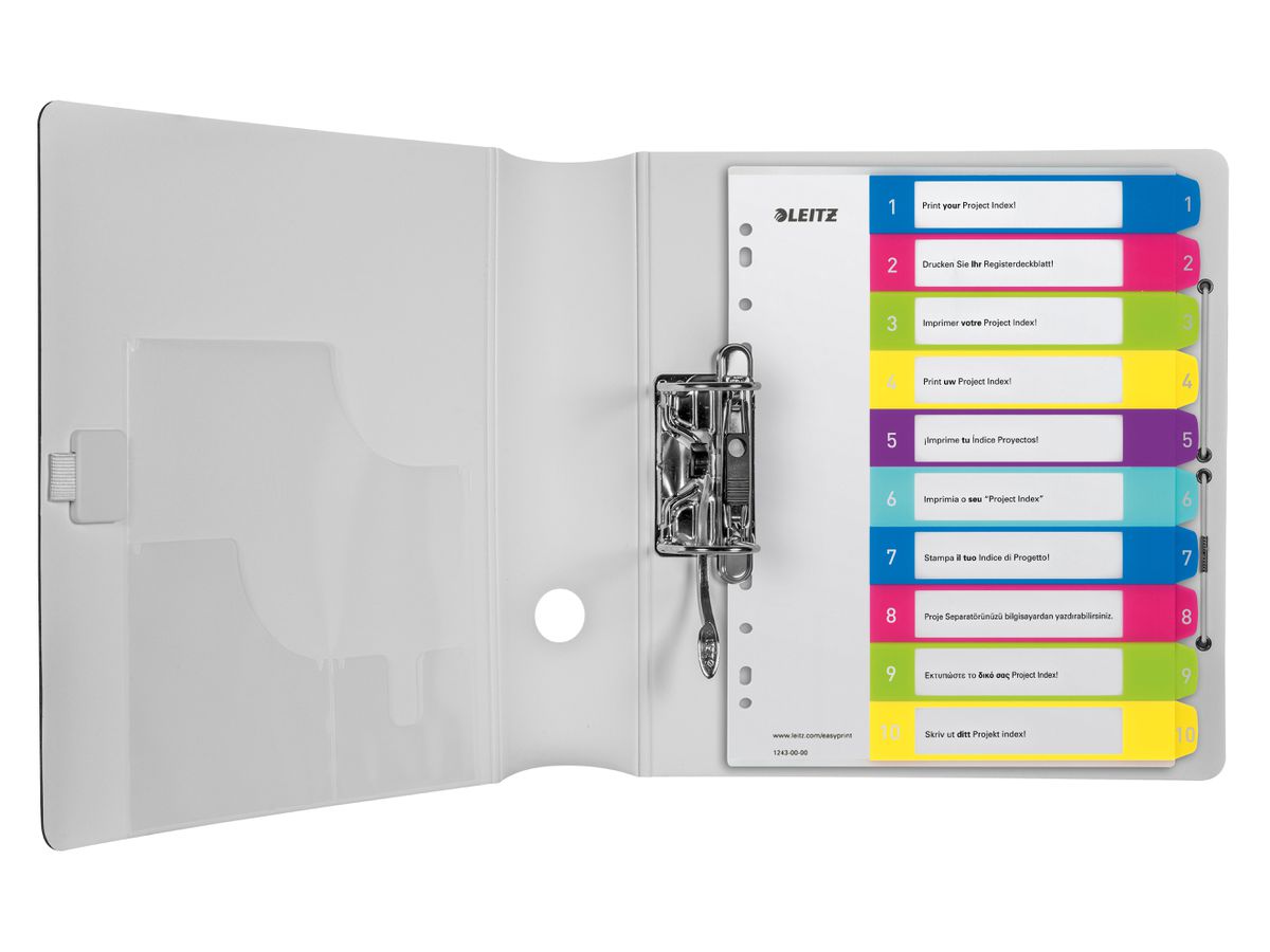 LEITZ Registro PP A4+ 12430000 mutlicolor 1-10 (4002432100316)