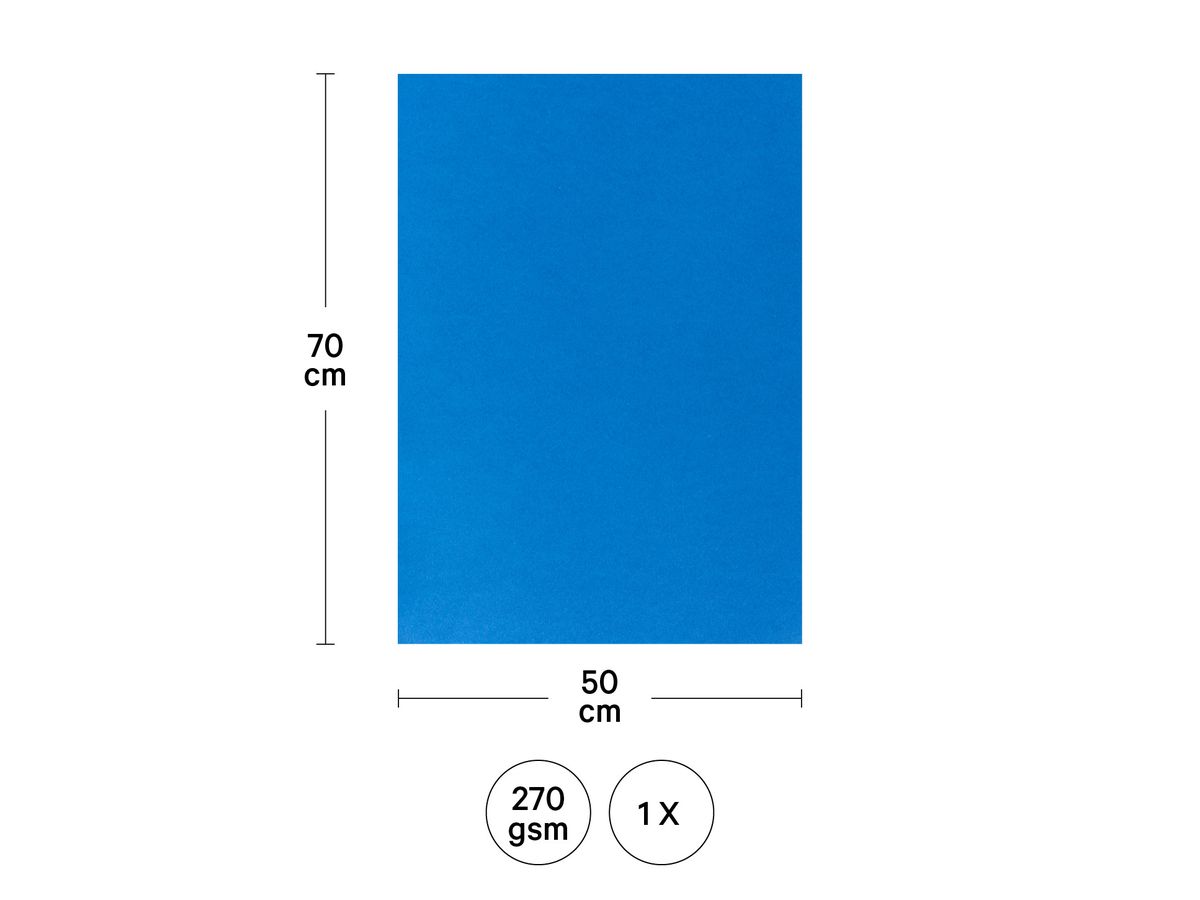 I AM CREATIVE Cartone per foto 50x70cm 2902498344 270g, blu medio (8714677254445)