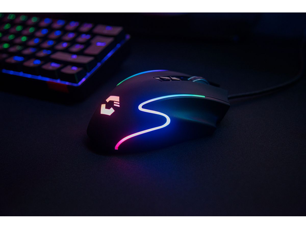 SPEEDLINK DECUS NX Gaming Mouse RGB SL-680024-RRBK Wired, Rubber-Black (4027301335972)