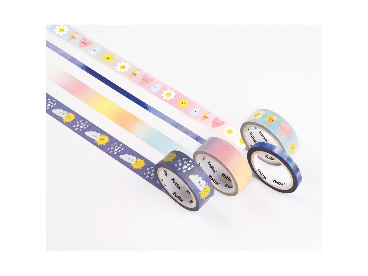 FOLIA Washi Tape Set Sunnyside 26453 Hotfoil 4 Stück (4001868133011)