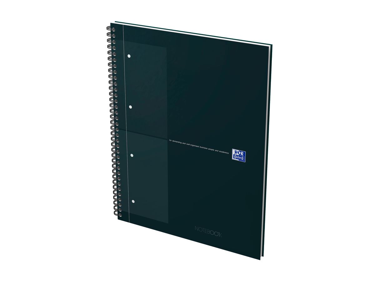 OXFORD Spiralbuch A4+ 400191148 kariert 5mm, schwarz 80 Blatt (3020120242606)