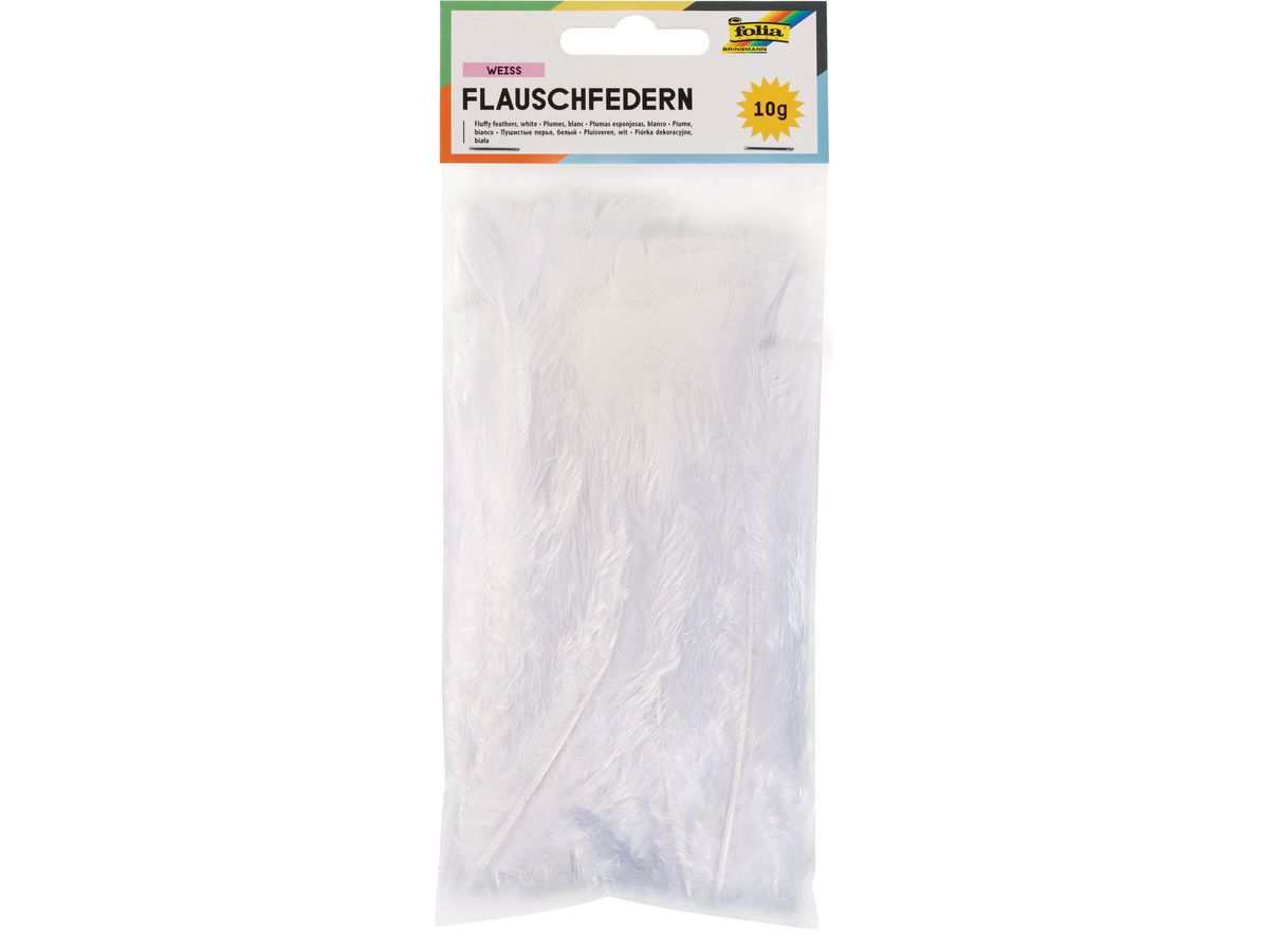 FOLIA Flauschfedern 10g 53010 Weiss (4001868096361)