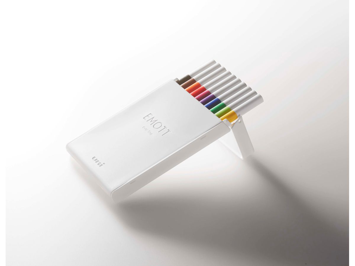 UNI-BALL Fineliner Emott 0.4mm PEM-SY_10C_NO.1 standard 10 pcs. (4902778248362)