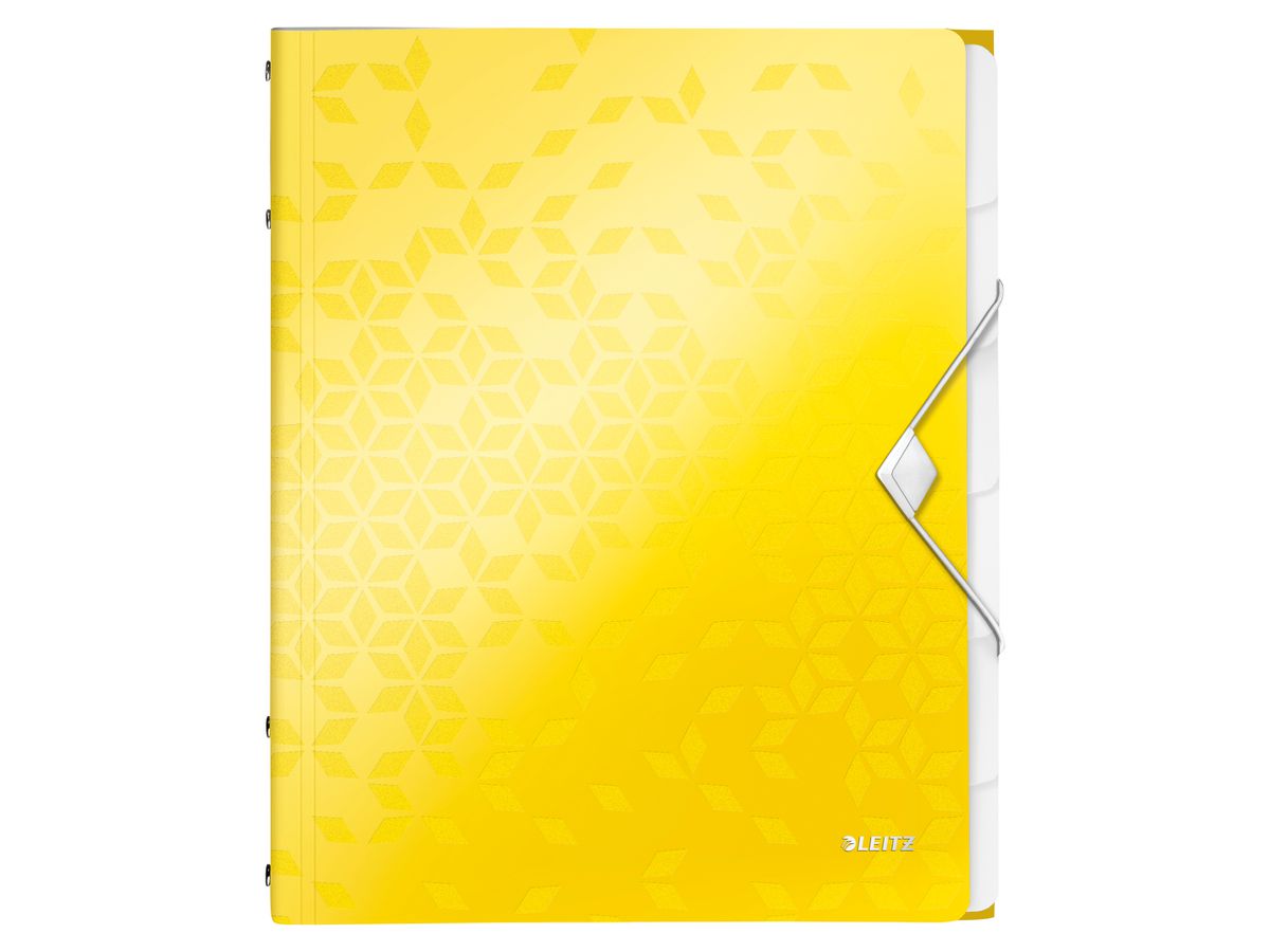 LEITZ Dossier de coll. WOW PP A4 4633-00-16 jaune 6 comp. (4002432121236)