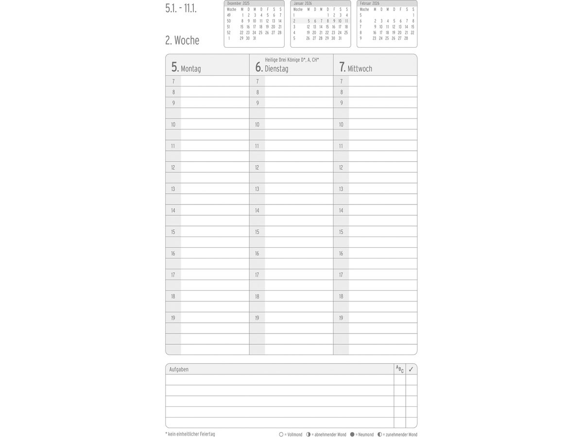 CHRONOPLAN Chronobook Origins 2026 50486Z.26 1W/2S ocean blue SC A5 (4004182088333)