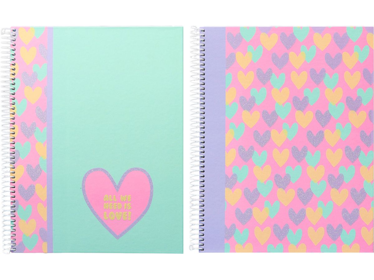 ANCOR Taccuino Hardcover A4 124200 B'Log Hearts, quadr. 80f. (5604730124200)