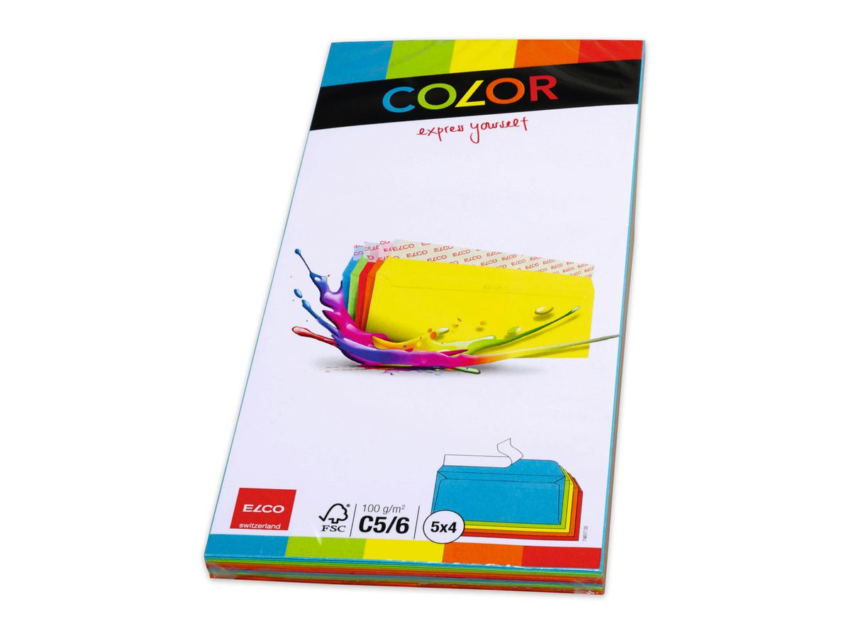 ELCO Enveloppe Office s/fenêt. C5/6 74617.00 100g, sortiert 20 pcs. (7610425434101)