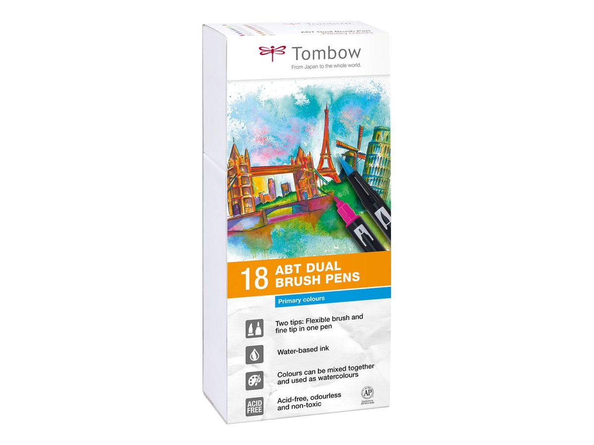 TOMBOW ABT Dual Brush Pen ABT-18P-1 Set à 18 (4003198104198)