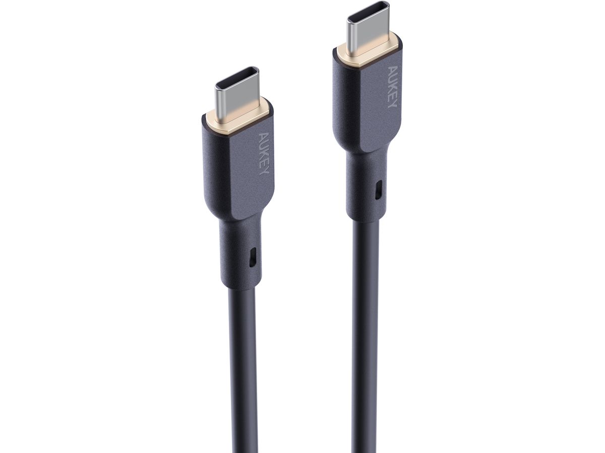 AUKEY Cable USB-C-to-C, Silicone CB-SCC102 1.8m, 100W,Black (0689323785278)
