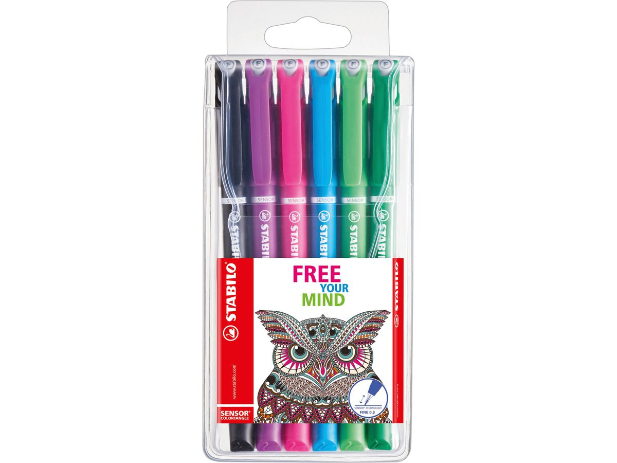 STABILO Fineliner Sensor 189 0.3mm 189/6-01 6 colori (4006381492461)