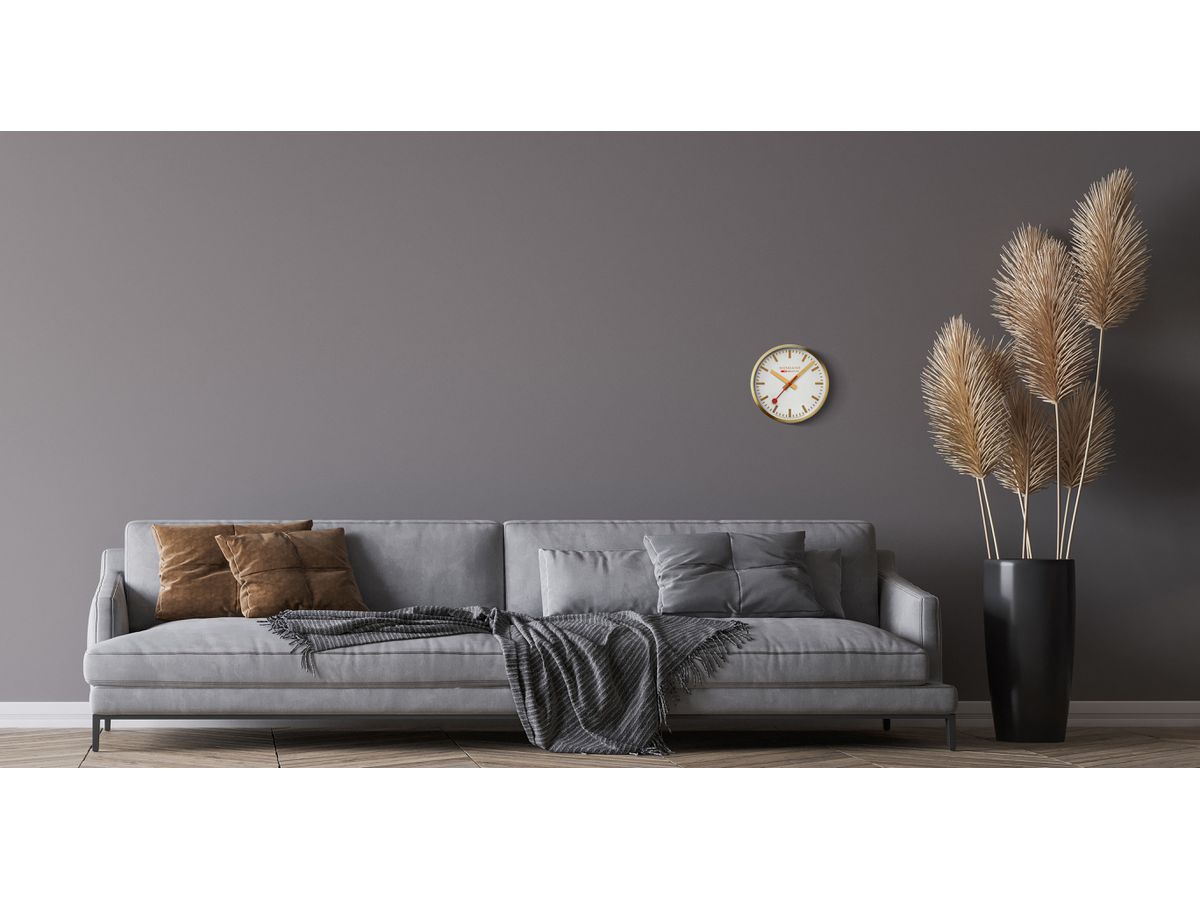 MONDAINE Orologio da parete 250mm A990.18SBG bianco/oro (7611382602381)