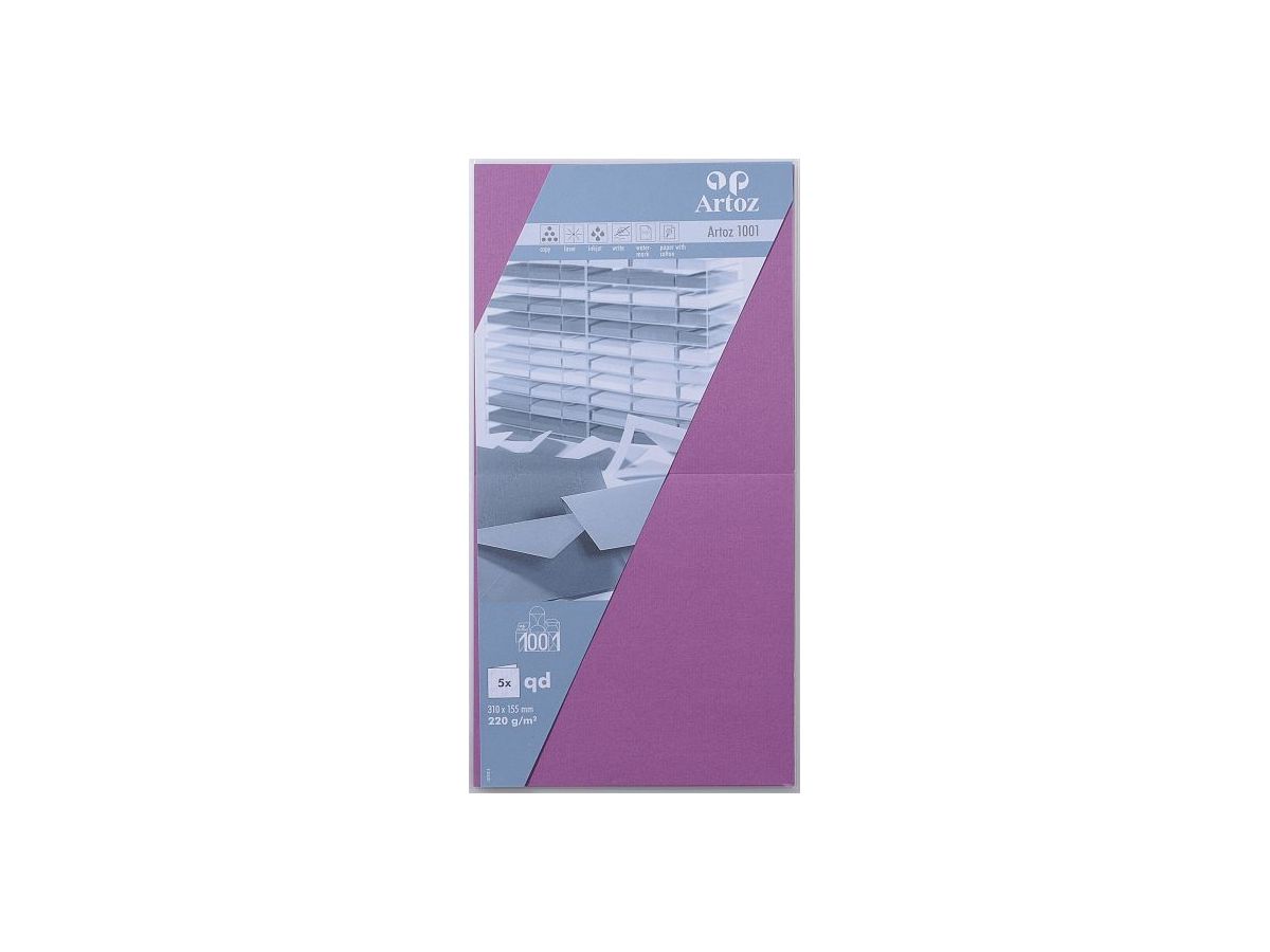 ARTOZ Karten 1001 310x155mm 107452264 220g, holunder 5 Blatt (7612450982220)