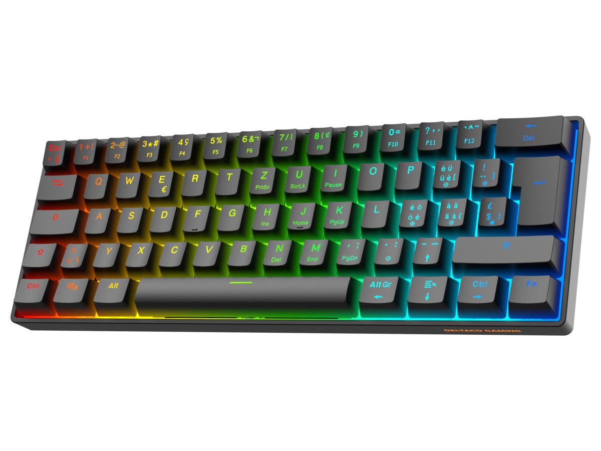 DELTACO Mechanical Keyboard DK470 GAM-175-CH Hot-Swap,KTT Switches,Black (5706470154797)