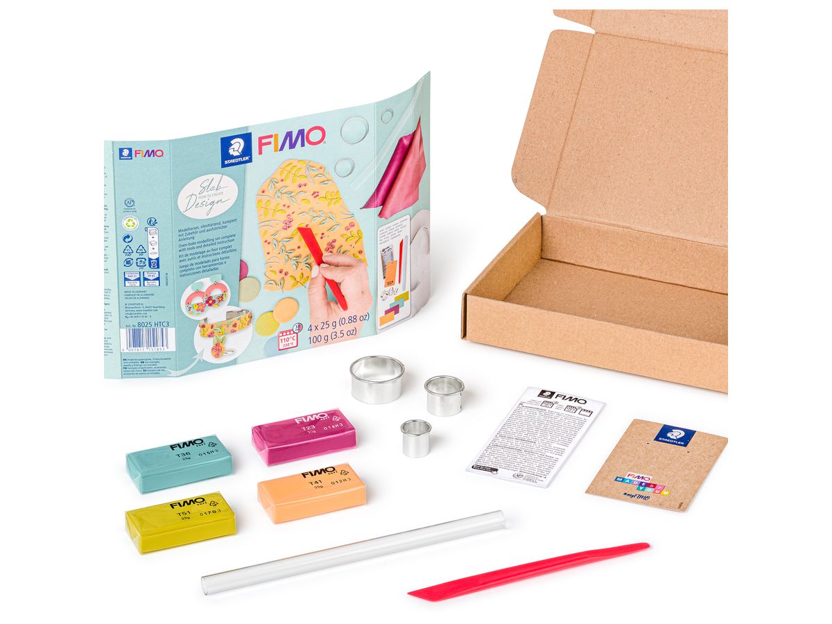 FIMO Modellierset 4x25g 8025HTC3 Slab Design (4007817151853)