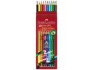 FABER-CASTELL Radierbare Farbstifte GRIP 116613 dreikant, 10 Farben (4005401166139)