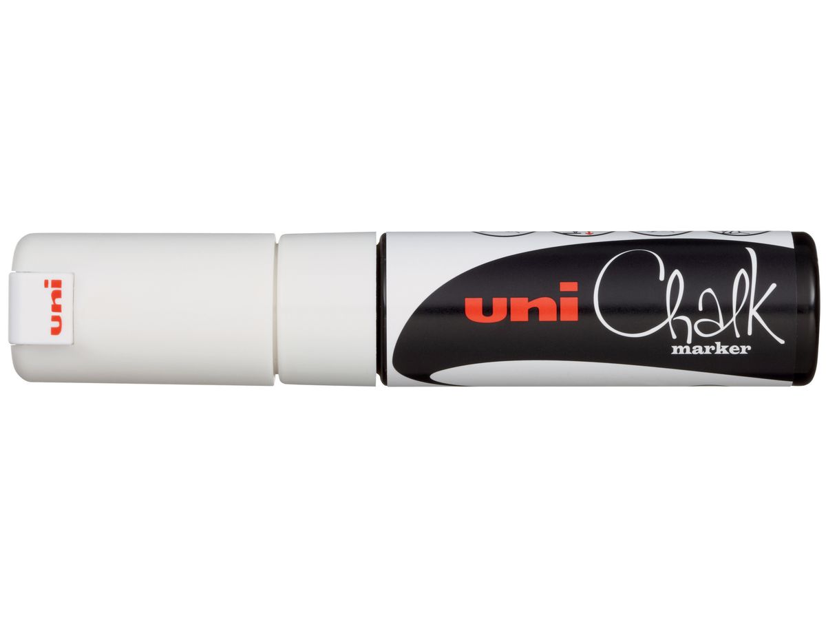 UNI-BALL Chalk Marker 8mm PWE-8K WHITE bianco (4902778140093)