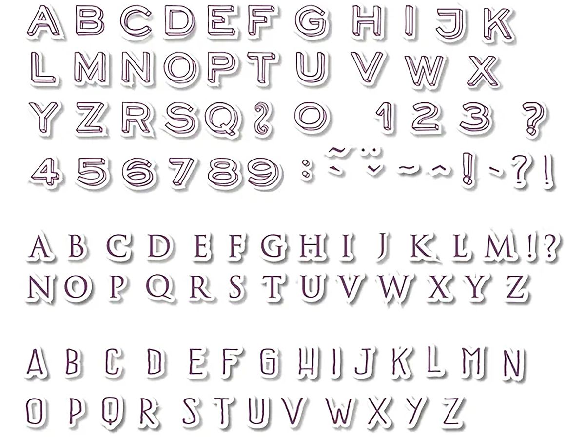 I AM CREATIVE Stempelset 4093.01 Mini Alphabet 103 Stück (7611983252022)