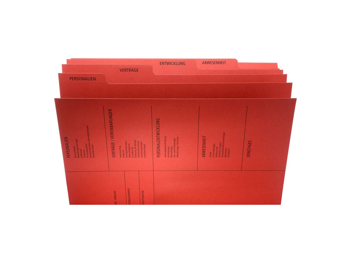 PAGNA Hängemappe Personal 5-teilig 44105-01 rot (4013951008823)