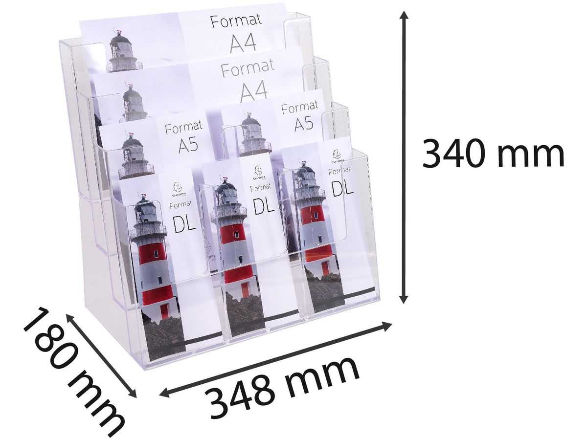 EXACOMPTA Porte-brochures Multi format 74258D transparent (9002493104204)