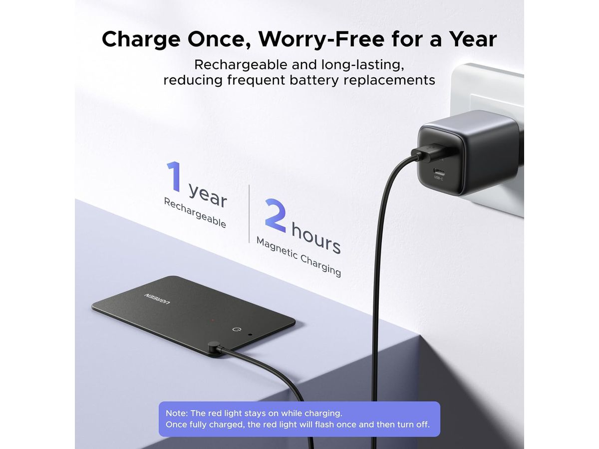 UGREEN Tracker Samsung SmartThings 55770 Slim Card,Black (6941876257706)