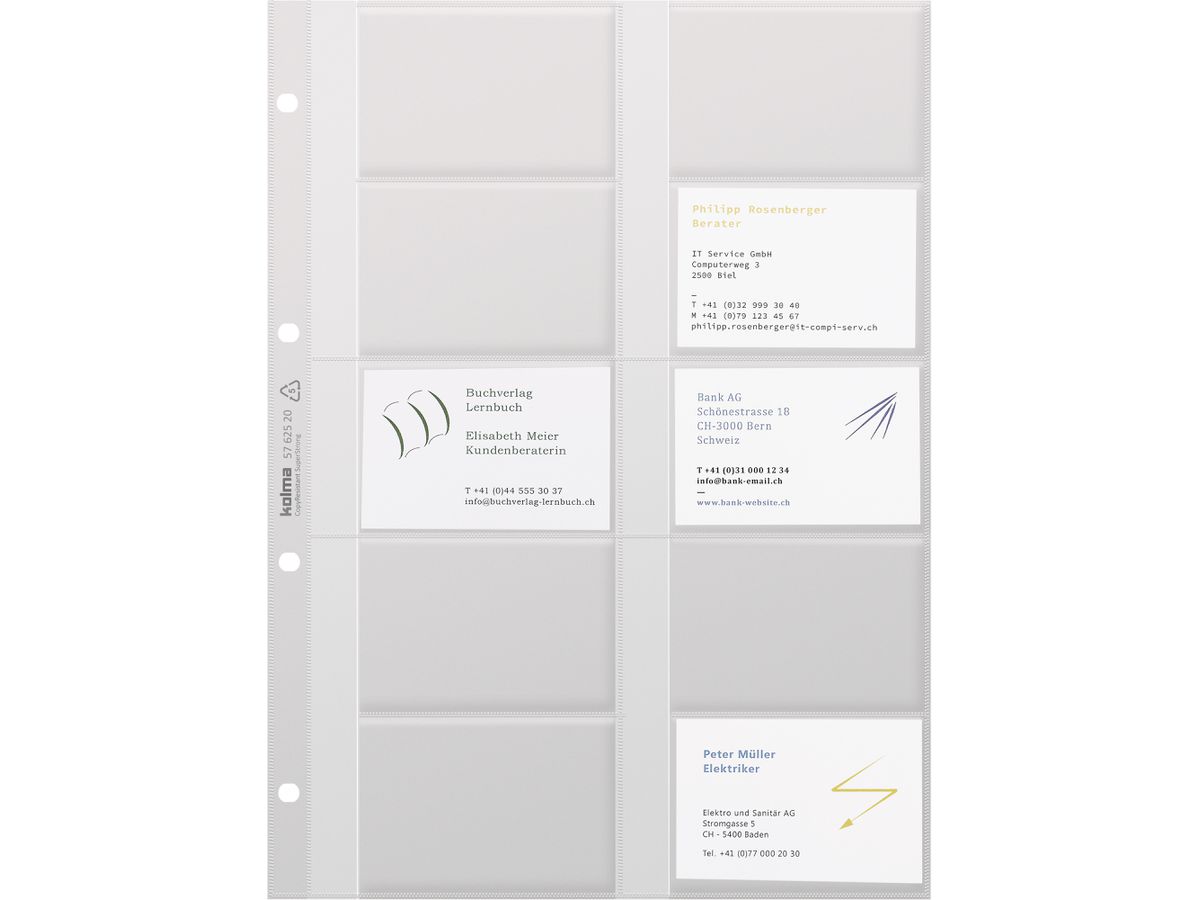 KOLMA Zeigetasche A4 57.625.20 CopyResistant, Karten 5 Stk. (7611967570319)