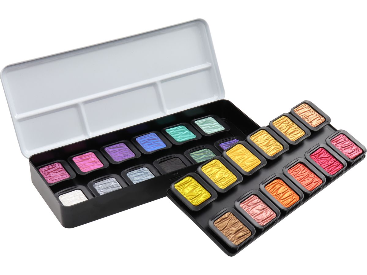 TALENS Perlglanzfarbe Finetec Box F2400 Essentials Colourful 24 Farben (4251402601043)