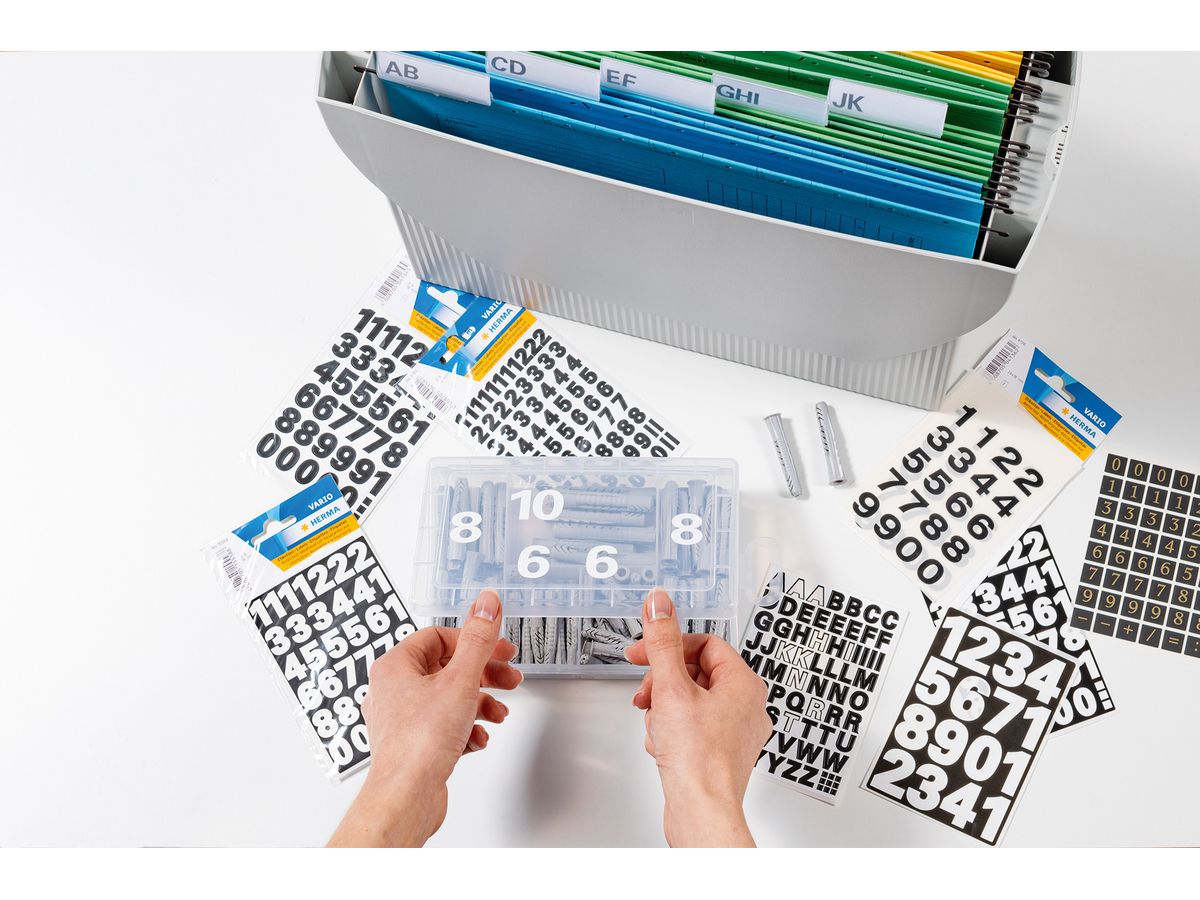 HERMA Foglio PVC 10mm 4158 nero, A-Z (4008705041584)