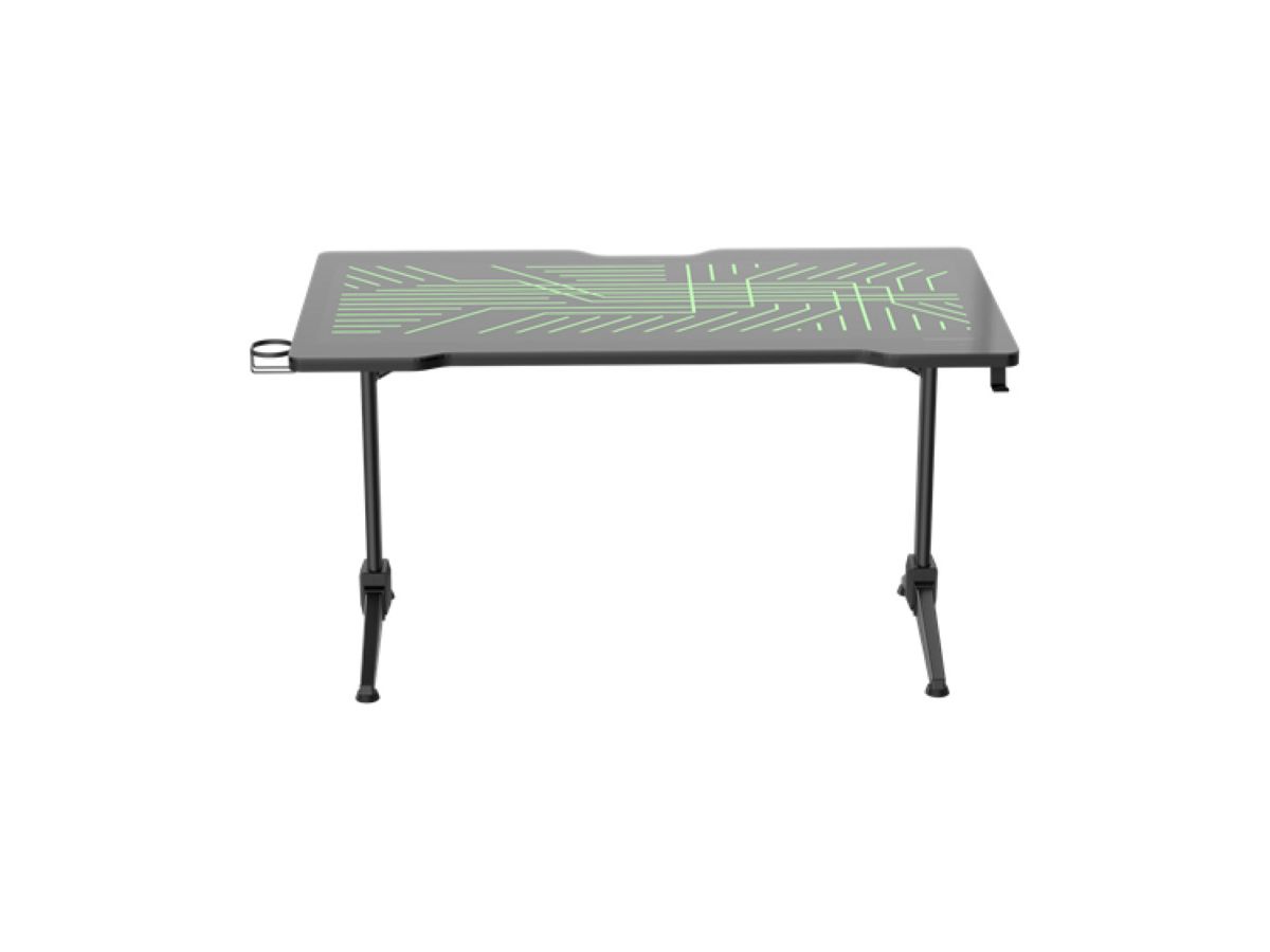 DELTACO RGB Gaming Desk DT420 GAM-150 Glass LED Tabletop,140x75 cm (7333048053992)