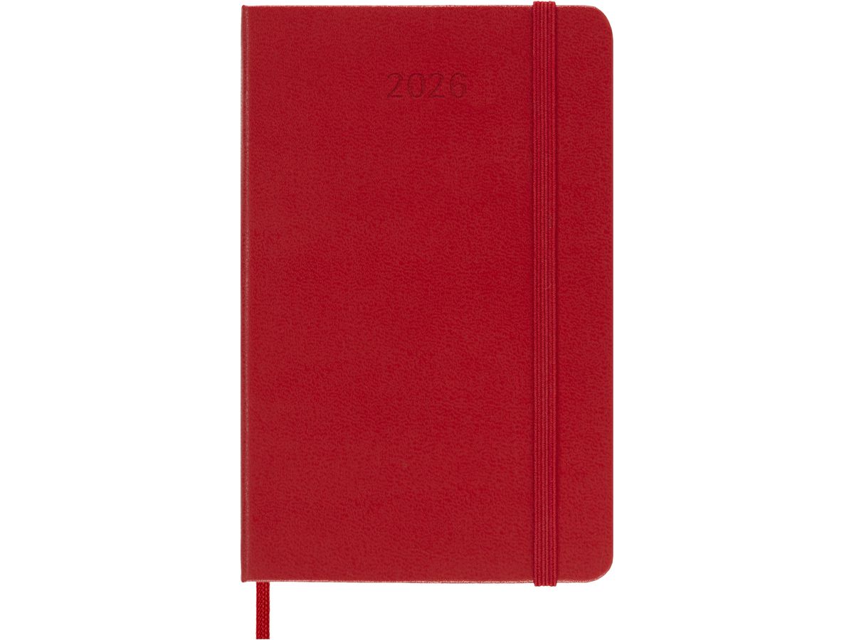 MOLESKINE Agenda Classic Pocket 2026 DHF212DC2Y26 1J/1P rouge écarlate HC 9x14cm (8056999274610)