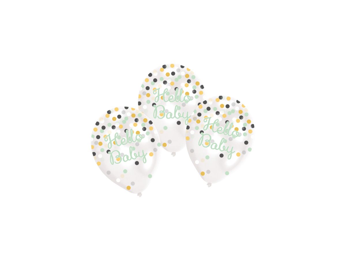 NEUTRAL Ballon Hello Baby 9913163 6 pcs. (0194099073486)