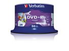 VERBATIM DVD+R Spindle 4.7GB 43512 1-16x print wide 50 Pcs (0023942435129)