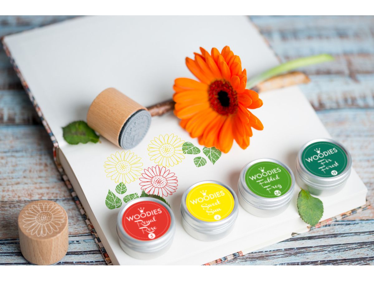 COLOP Woodies Display Floral 165670 25 tampons, 5 coussins (9004362535614)