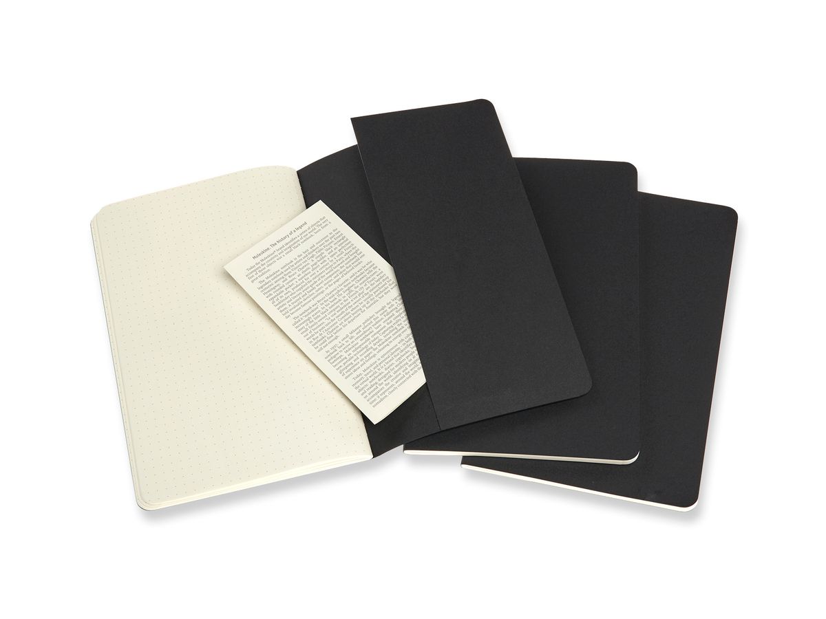 MOLESKINE Notizheft 3x 13x1.4x21cm 719213 gepunktet, schwarz, 80 Seiten (8058341719213)
